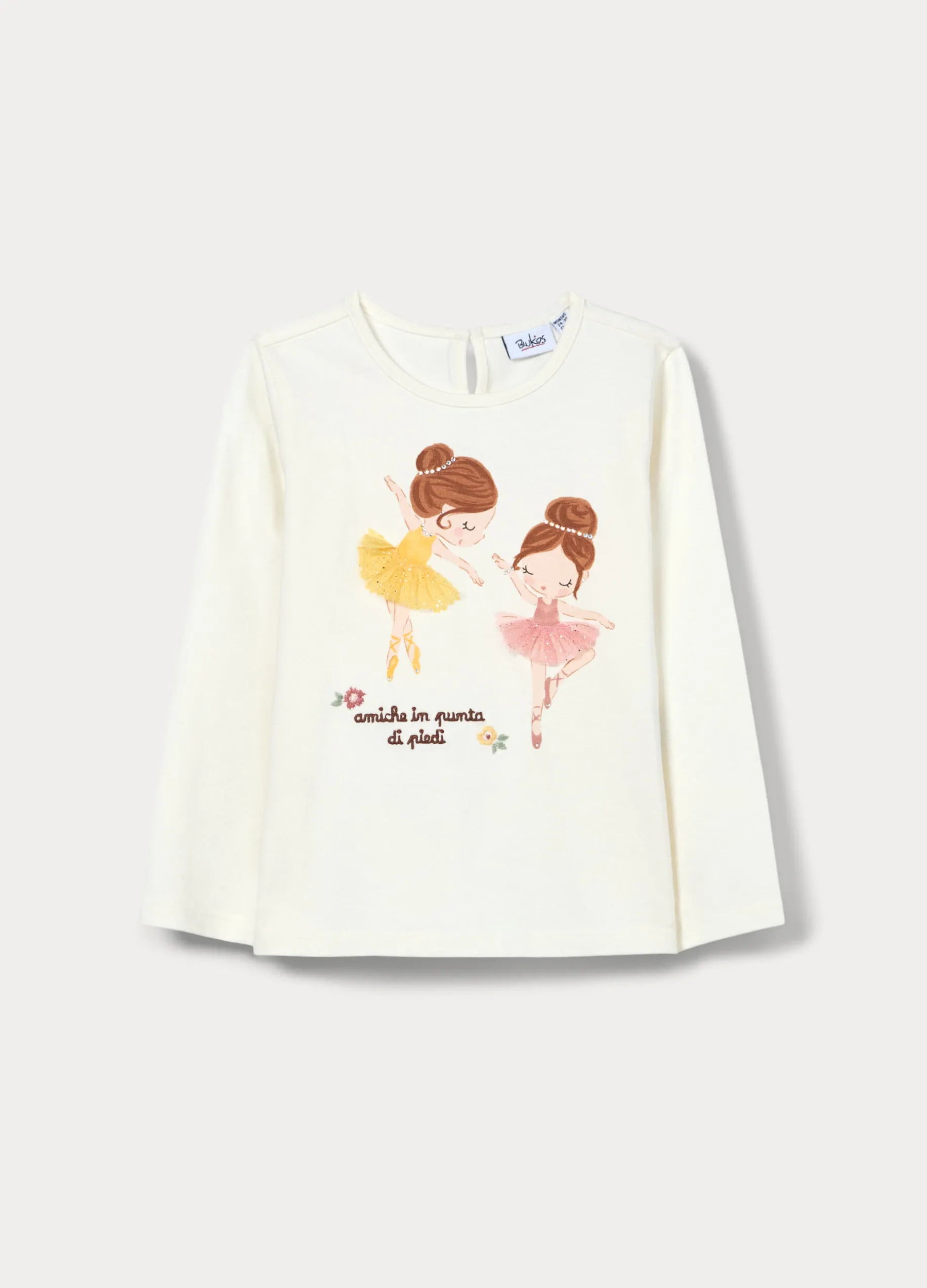 T-shirt in jersey di cotone stretch bimba