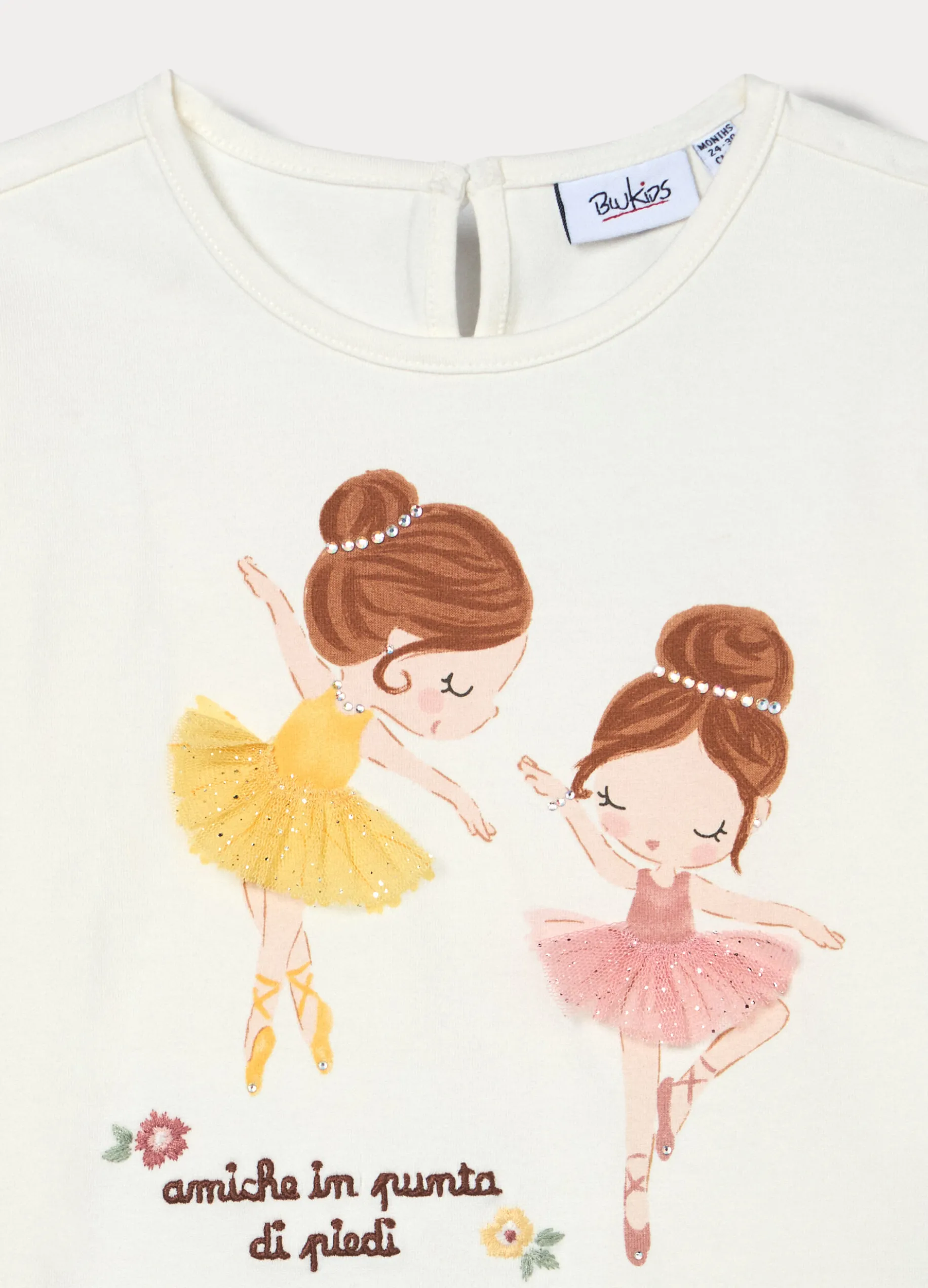 T-shirt in jersey di cotone stretch bimba