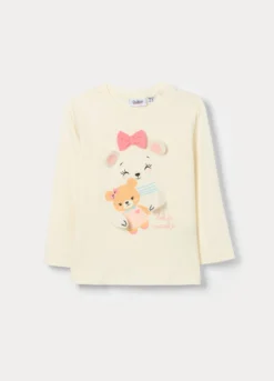T-shirt in jersey di cotone stretch bimba