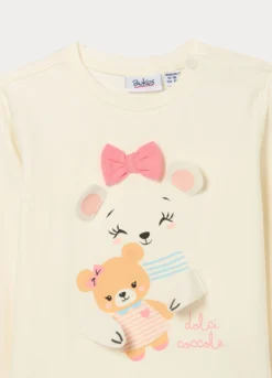 T-shirt in jersey di cotone stretch bimba