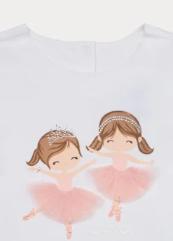 T-shirt in jersey di cotone stretch bimba