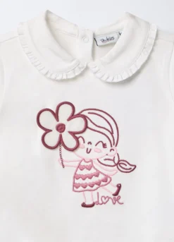 T-shirt in jersey di cotone stretch bimba