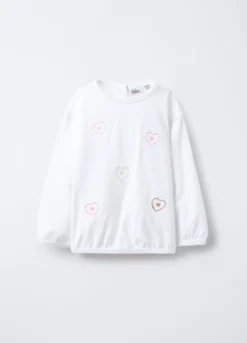 T-shirt in jersey di cotone stretch bimba