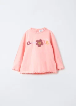 T-shirt in jersey di cotone stretch Fit Slim bimba