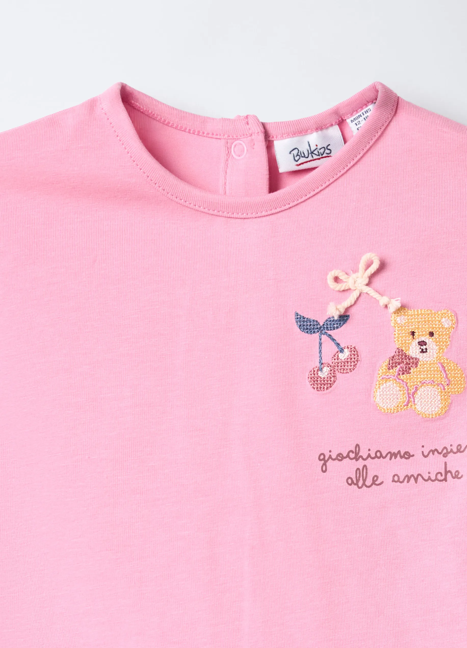 T-shirt in jersey di cotone stretch bimba