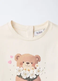 T-shirt in jersey di cotone stretch bimba