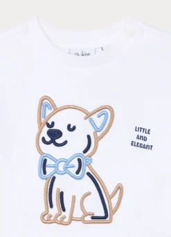 T-shirt in jersey di cotone stretch bimbo