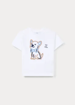 T-shirt in jersey di cotone stretch bimbo