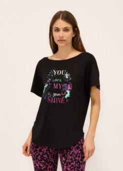 T-shirt in jersey di misto viscosa cotone donna