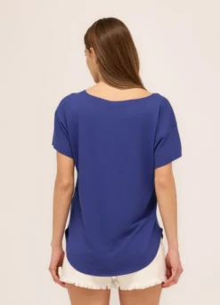 T-shirt in jersey di misto viscosa cotone donna