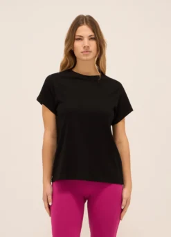 T-shirt in jersey di puro cotone donna