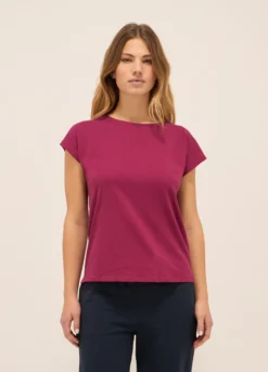 T-shirt in jersey di puro cotone donna