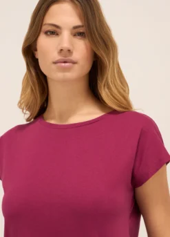 T-shirt in jersey di puro cotone donna