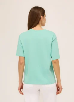T-shirt in jersey di puro cotone donna