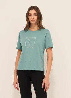 T-shirt in jersey di puro cotone donna