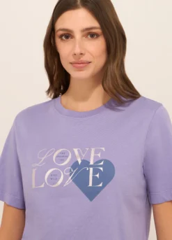 T-shirt in jersey di puro cotone donna