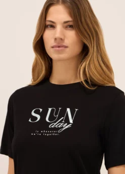T-shirt in jersey di puro cotone donna