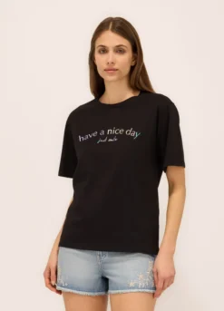 T-shirt in jersey di puro cotone donna