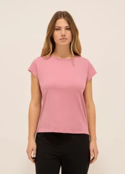 T-shirt in jersey di puro cotone donna