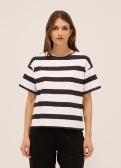 T-shirt in jersey di puro cotone donna