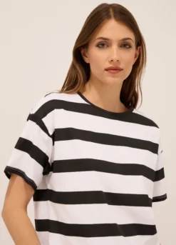 T-shirt in jersey di puro cotone donna