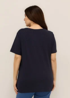 T-shirt in jersey di puro cotone donna curvy