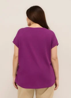 T-shirt in jersey di puro cotone donna curvy