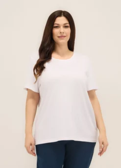T-shirt in jersey di puro cotone donna curvy