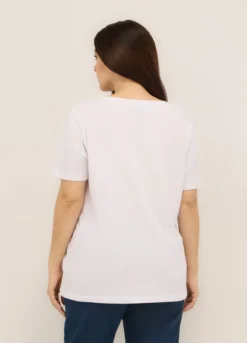 T-shirt in jersey di puro cotone donna curvy