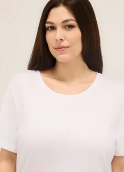 T-shirt in jersey di puro cotone donna curvy