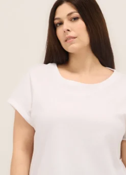 T-shirt in jersey di puro cotone donna curvy