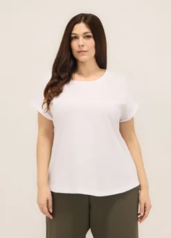 T-shirt in jersey di puro cotone donna curvy