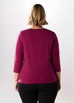 T-shirt in jersey di puro cotone donna curvy