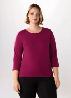 T-shirt in jersey di puro cotone donna curvy