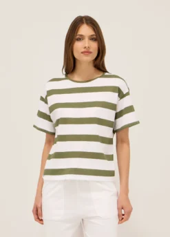 T-shirt in jersey di puro cotone donna