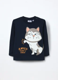 T-shirt in jersey di puro cotone neonato