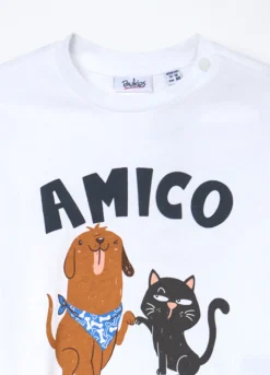 T-shirt in jersey di puro cotone neonato