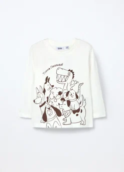 T-shirt in jersey di puro cotone neonato