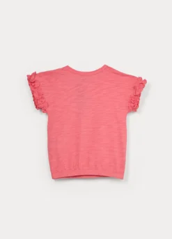 T-shirt in jersey slub di puro cotone bimba