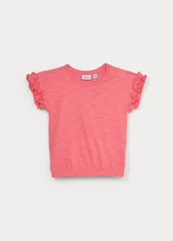 T-shirt in jersey slub di puro cotone bimba