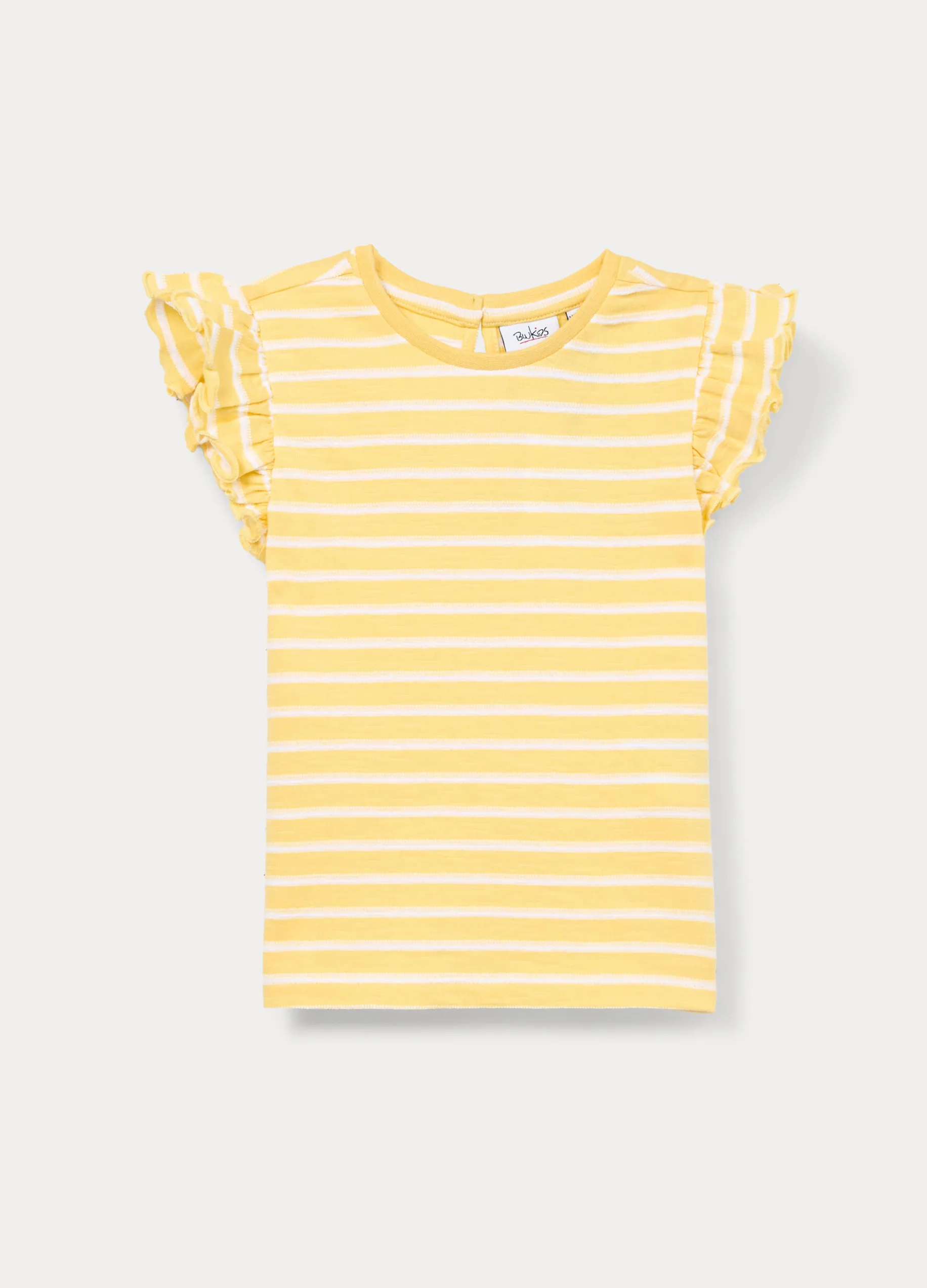 T-shirt in jersey slub di puro cotone bimba