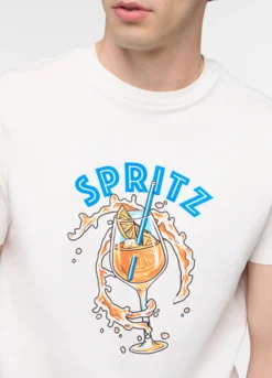 T-shirt in misto cotone con stampa uomo