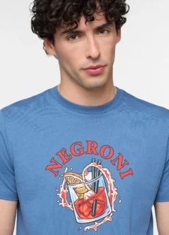 T-shirt in misto cotone con stampa uomo