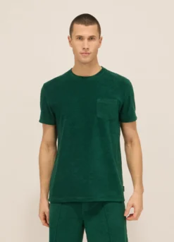 T-shirt in spugna di misto cotone uomo