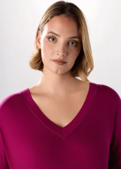 T-shirt in viscosa stretch donna curvy
