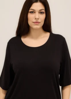T-shirt in viscosa stretch donna curvy