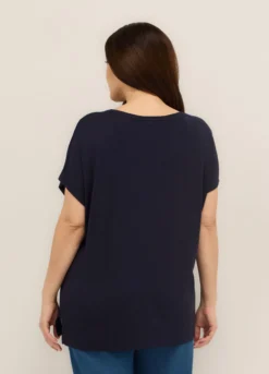 T-shirt in viscosa stretch donna curvy