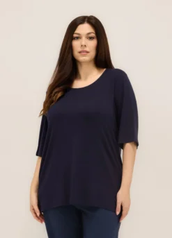 T-shirt in viscosa stretch donna curvy