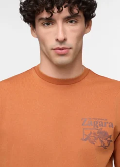 T-shirt loose fit stampa botanica uomo