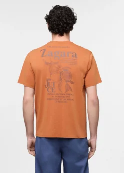 T-shirt loose fit stampa botanica uomo